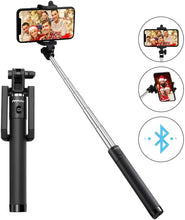 Load image into Gallery viewer, Selfie Stick, Lightweight Extendable 31.9 Inch Bluetooth Selfie Stick Monopod with Wireless Remote