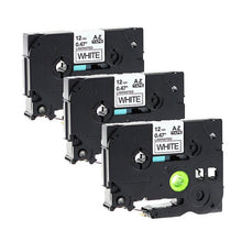 Load image into Gallery viewer, Brother TZe-231 P-Touch Label Tape, 12mm (0.5"), Length of 8M, Black on White, Compatible