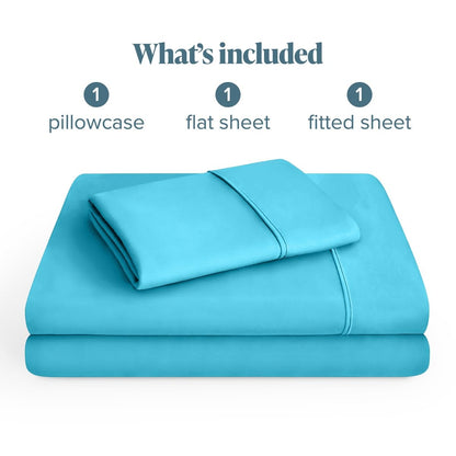 Bare Home Twin XL Sheet Set - 1800 Ultra-Soft (Twin XL, Aqua)