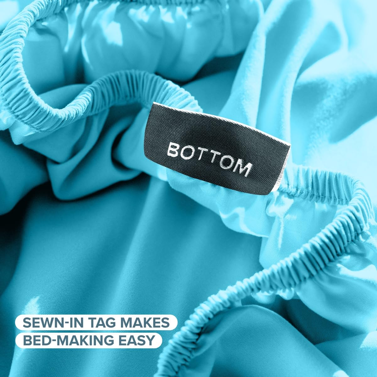 Bare Home Twin XL Sheet Set - 1800 Ultra-Soft (Twin XL, Aqua)