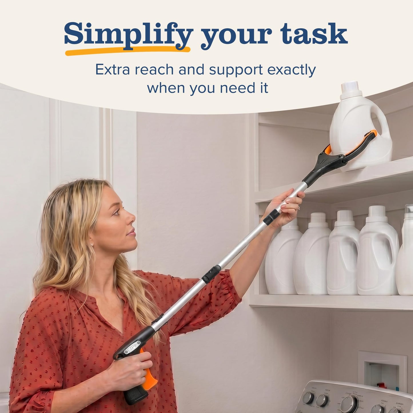 EZPIK® PRO 36" Heavy Duty Folding Reach Grabber Tool with Rotating Head & Magnetic Tip