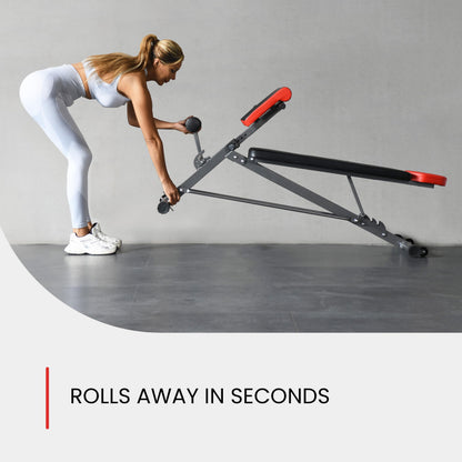 Finer Form Multi-Functional Bench for Full All-in-One Body Workout – Versatile Exercise Equipment for Hyper Back Extension, Abdominal Routines, Decline Bench, Flat Bench or Bench Press. Outstanding Fitness Equipment for Your Home Gym