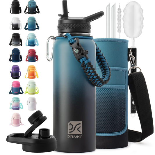 DYSANKY 40oz insulated water bottle indigo black