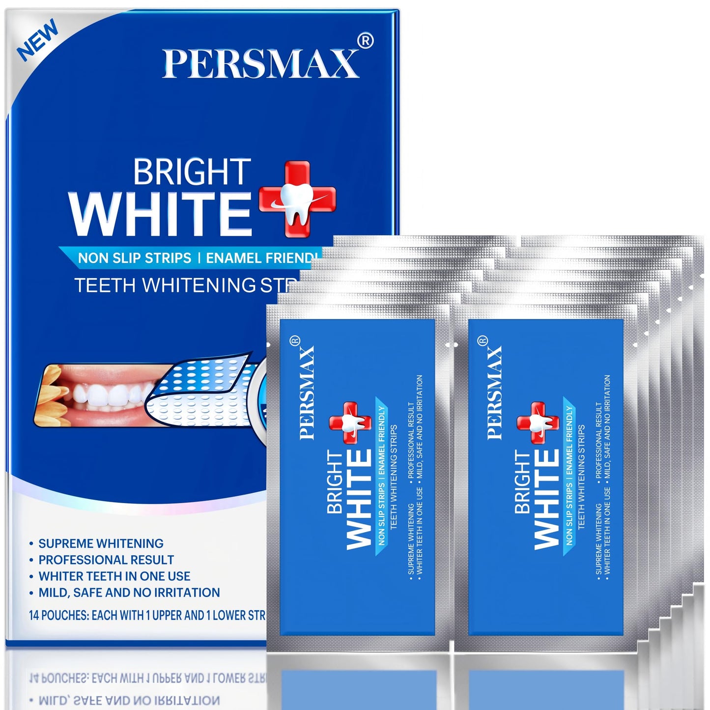 PERSMAX Teeth Whitening Strips – 14 Treatment, 28 Non-Slip Strips