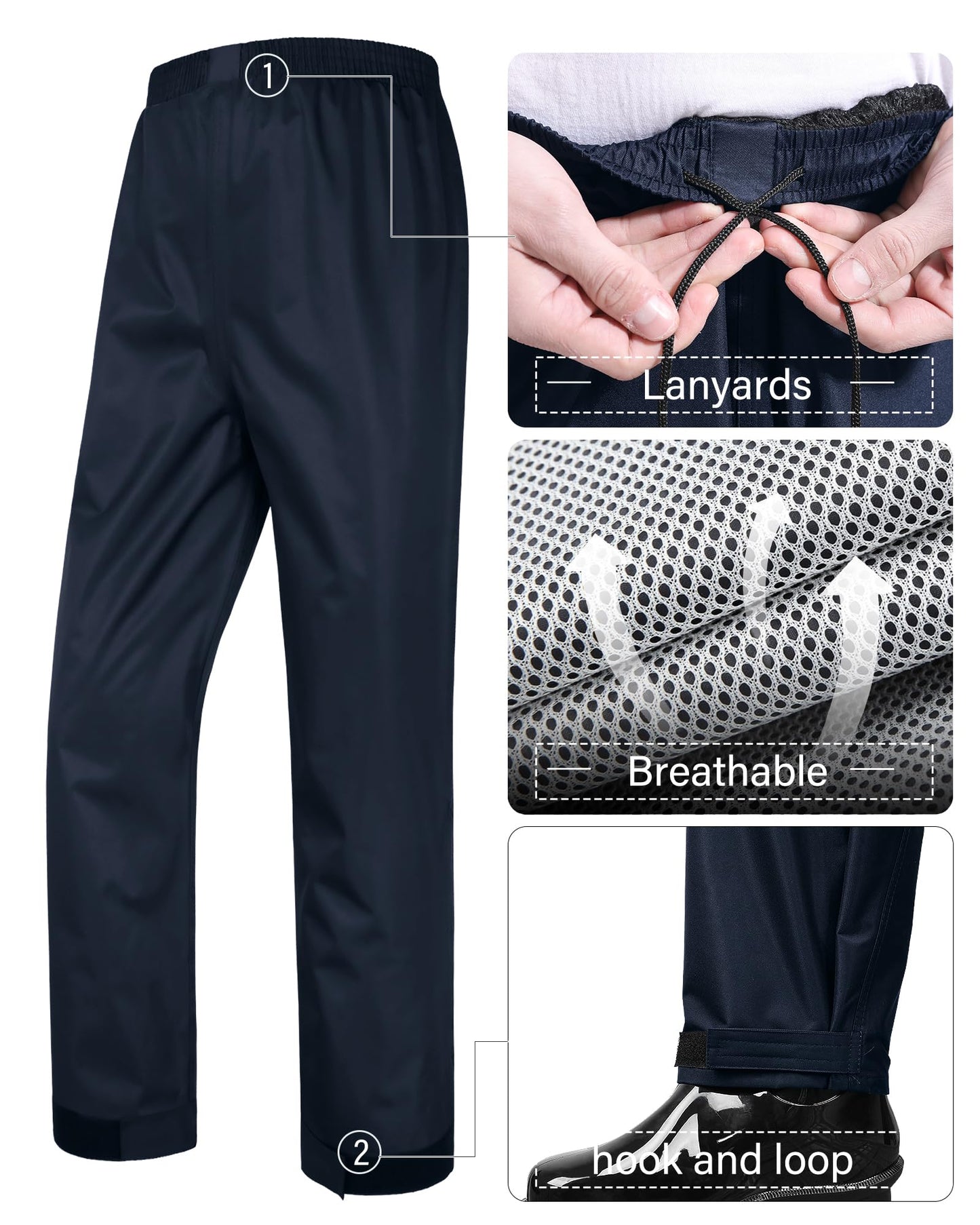iCreek Unisex Waterproof Rain Suit (Jacket & Pants Set)