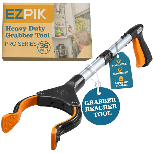 EZPIK PRO 36 inch folding reach grabber tool with rotating head