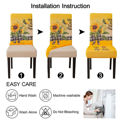Elastic bottom hem detail of JQinHome removable dining chair cove