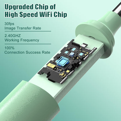 LMECHN wireless otoscope upgraded high speed Wi-Fi chip and internal board structure diagram