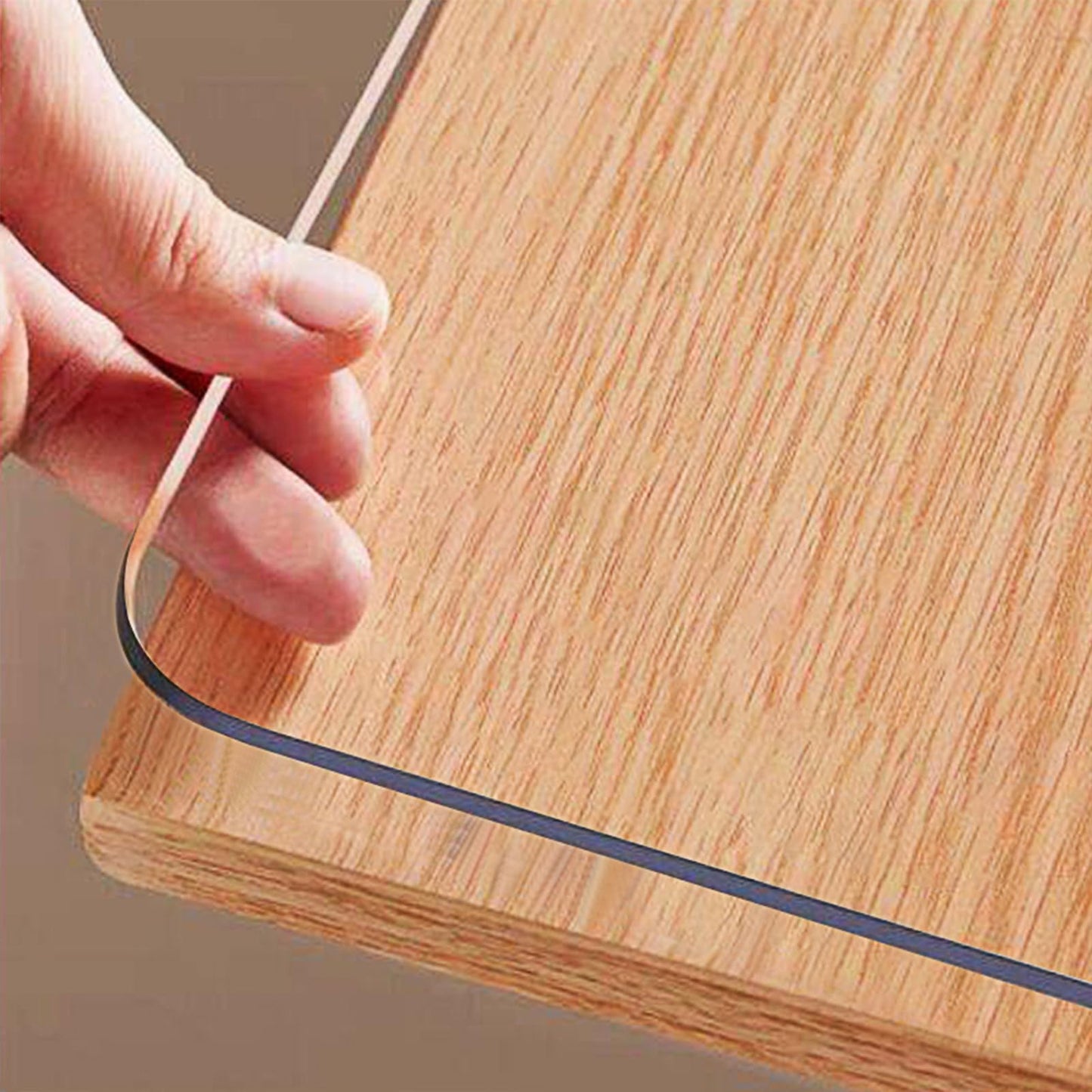 OstepDecor Clear Table Protector 30 x 72 Inch on Wooden Table