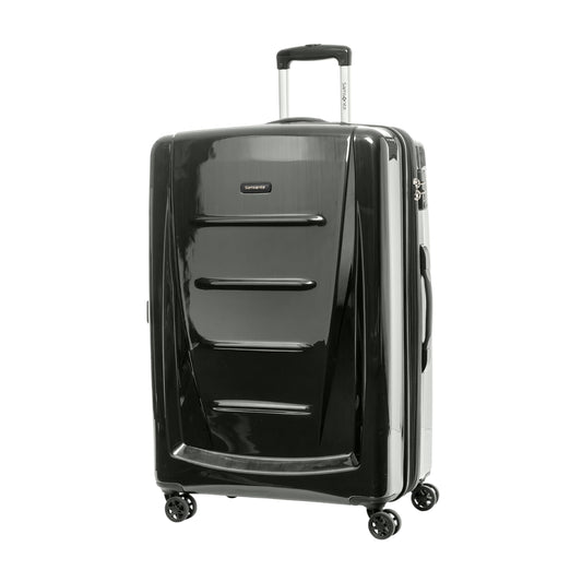 Samsonite Winfield 2 hardside spinner luggage in Brushed Anthracite with extended telescoping handle