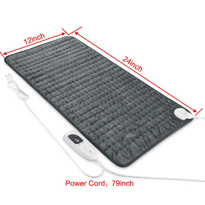 VANKADA electric heating pad 24x12 inch size dimensions with 79 inch long power cord
