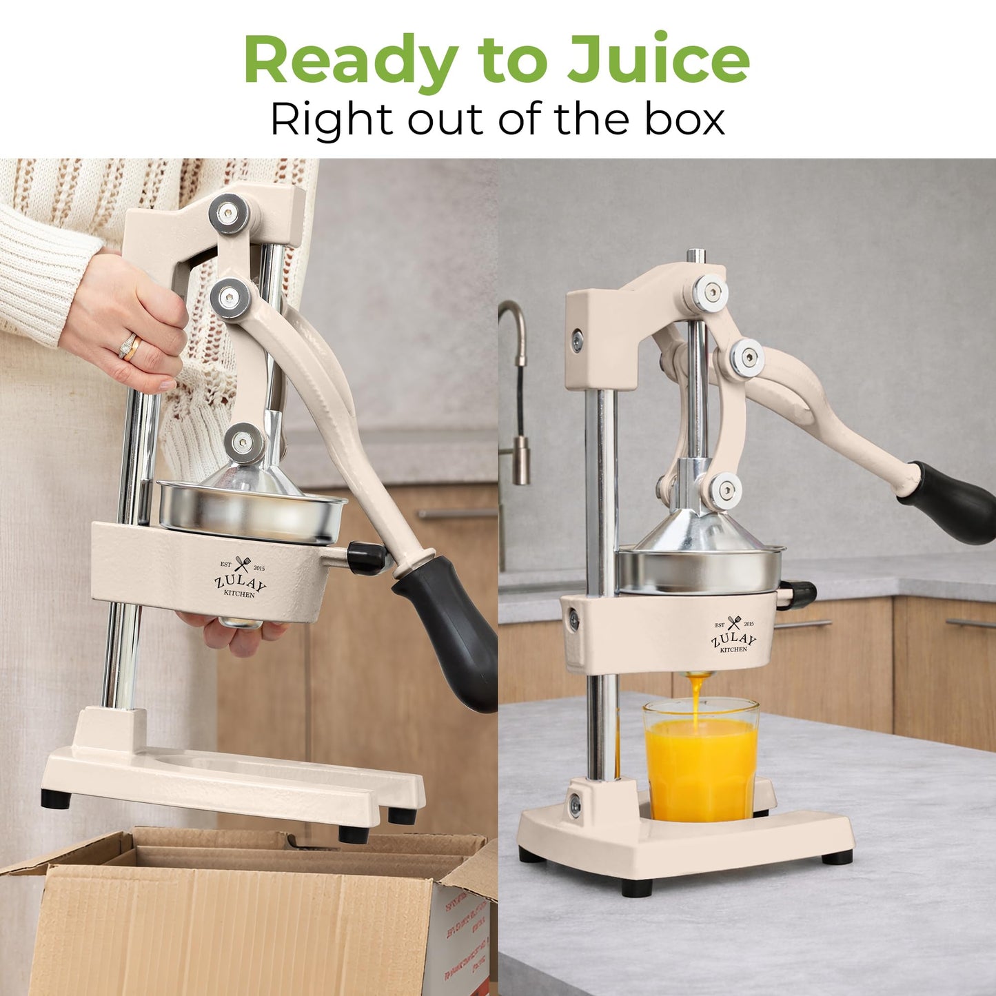 Zulay Kitchen manual citrus press juicer ready to use right out of the box