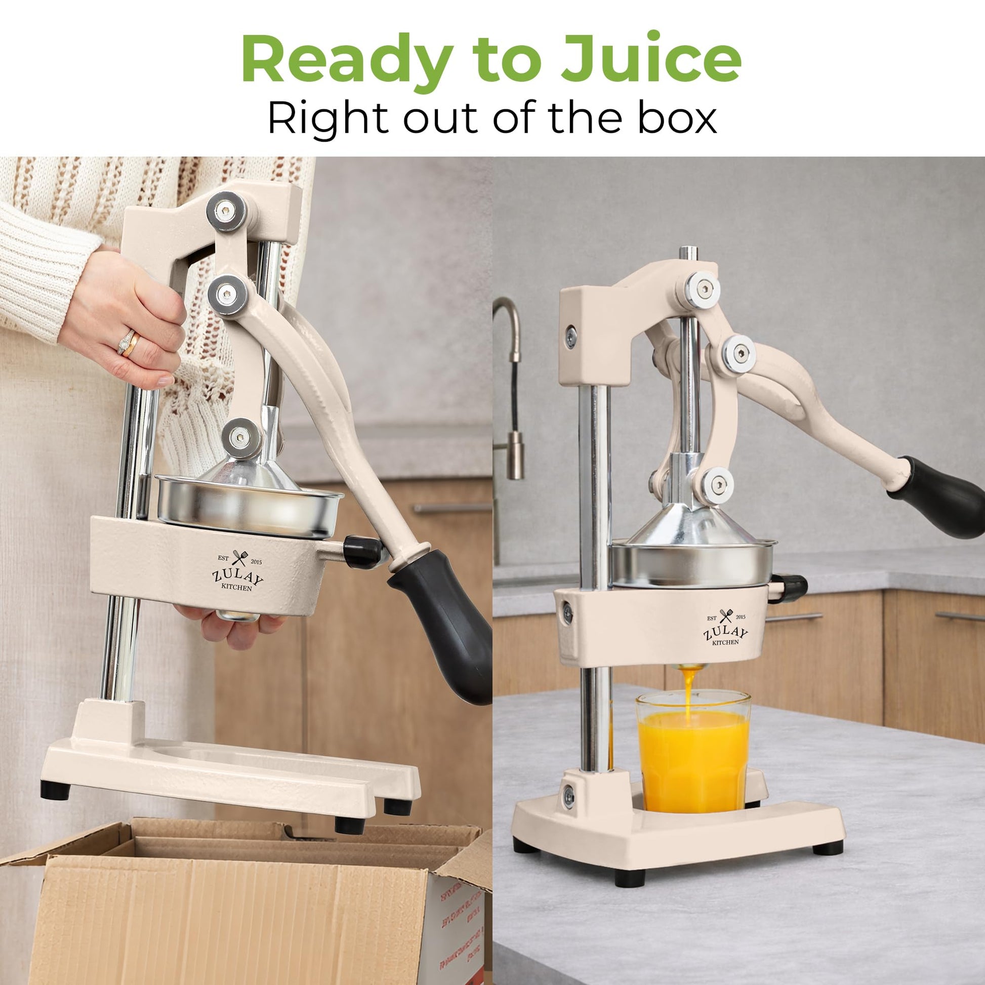 Zulay Kitchen manual citrus press juicer ready to use right out of the box