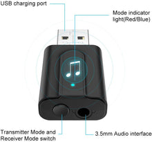 Load image into Gallery viewer, Bluetooth Transmitter and Receiver,Aigital 3.5mm Wireless Adapter for TV Audio Portable Bluetooth Adapter, Bluetooth Audio Receiver
