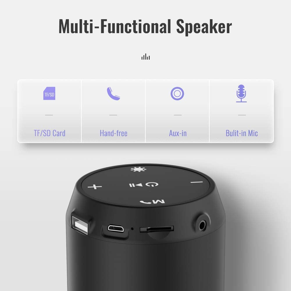 Portable Wireless Bluetooth Speaker with Microphone