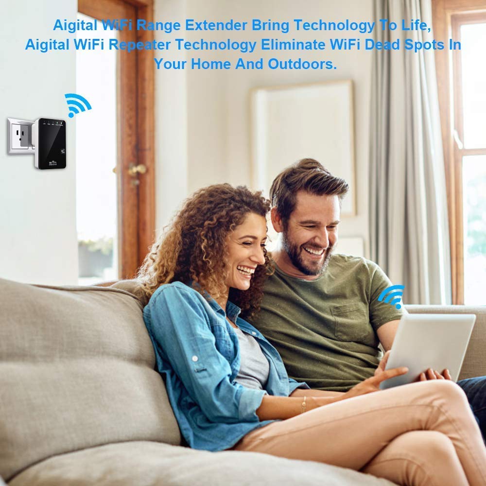 WiFi Extender Blast, Wireless Internet Booster for Home 300Mbps Long Range WiFi Repeater WLAN Signal Amplifier, 2.4GHz Network Mini WiFi Router for Phone/Computer/Smart TV and More