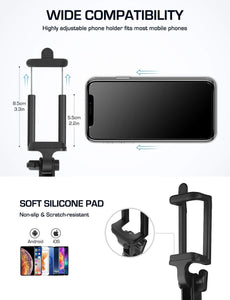 Selfie Stick, Lightweight Extendable 31.9 Inch Bluetooth Selfie Stick Monopod with Wireless Remote