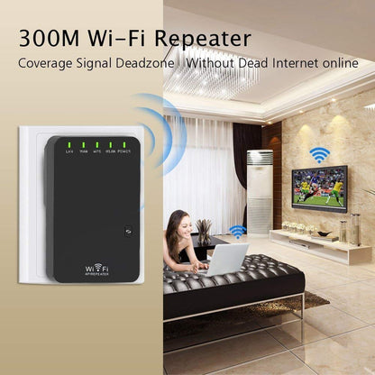 WiFi Extender Blast, Wireless Internet Booster for Home 300Mbps Long Range WiFi Repeater WLAN Signal Amplifier, 2.4GHz Network Mini WiFi Router for Phone/Computer/Smart TV and More