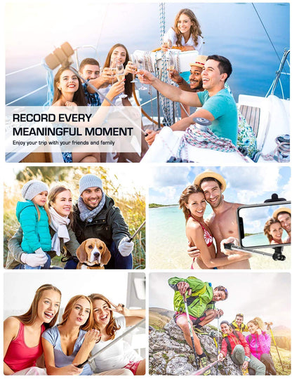 Selfie Stick, Lightweight Extendable 31.9 Inch Bluetooth Selfie Stick Monopod with Wireless Remote