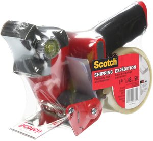Scotch Shipping Packing Tape, 1.88" x 50m, 1 Roll with Dispenser