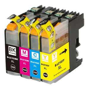 Brother MFC-J475DW Printer Compatible Ink Cartridge Combo BK/C/M/Y